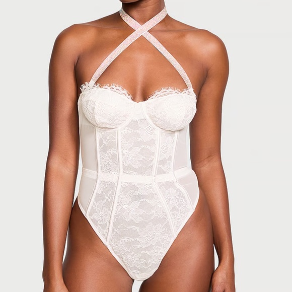 VICTORIA'S SECRET‼️. VERY SEXY
Shine Strap Halter Lace Teddy‼️ - Picture 3 of 11